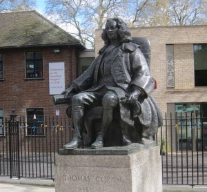 Statue of Thomas Coram, outside the Foundling Museum (c) David Brown, 2014