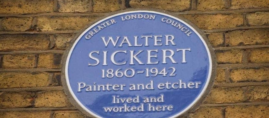 Walter Sickert plaque, (c) Penny Burns, 2021